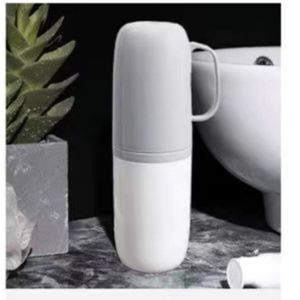 Badkamer Toothbrushing Cup Met Handvat Paar Mondwater Cup Reizen Draagbare Tandenborstel Cup Plastic Tandheelkundige Opbergdoos