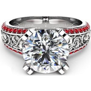 Blue Sapphire Bloem Ring 14K Gold Vinger Diamant Bizuteria Peridot Anillos De Edelsteen Robijn 1Carat Dainty Cirle Ringen voor Vrouwen