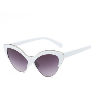 Vlinder Cat Eye Zonnebril Vrouwen Blauw Zonnebril Voor Vrouwen Trendy Getinte Kleur Schaduw UV400