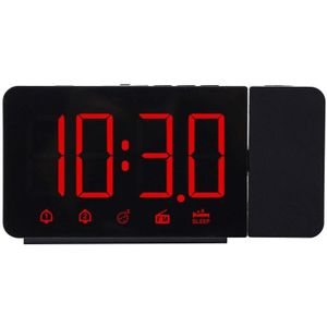 Led Digitale 2 Wekker Usb Elektronische Desktop Tafel Horloge Wake Up Fm Radio Tijd Projector Snooze Functie