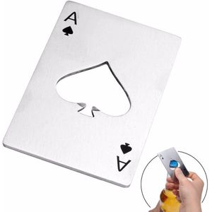 1 Pcscreative Poker Vormige Fles Blikopener Rvs Credit Card Size Casino Flesopener Abrelatas Abrebotellas