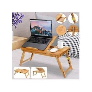 1Pc Verstelbare Tafel Laptop Bed Bureau Bamboe Rack Plank Slaapzaal Bed Schoot Bureau Draagbare Boek Lezen Tray Stand Tafel