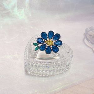 Mengjiqiao Koreaanse Overdreven Kleurrijke Crystal Flower Oorbellen Voor Vrouwen Meisjes Luxe Party Pendientes Sieraden