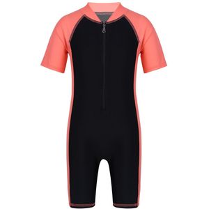 TiaoBug Unisex Kids Een stuk Korte Mouwen Ritssluiting Badpak Badmode Wetsuit Kinderen Jongens Meisjes Zwemmen Training Badpak