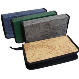 Cd Case World Map Patroon Cd Tas 80 Disc Capaciteit Voor Huis Of Auto Cd Zak