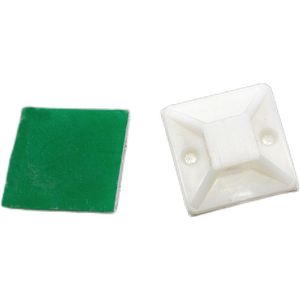 500 stks 30x30mm wit Zelfklevende Kabelbinder Mounts Draad Tie Base Houders Schroef-Gat