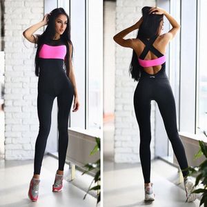 Vrouwen Fitness Overalls Bodycon Gym Yoga Romper Pak Set Sport Band Jumpsuit Bandage Een Stuk Bodysuit Broek Vrouwen Leggings