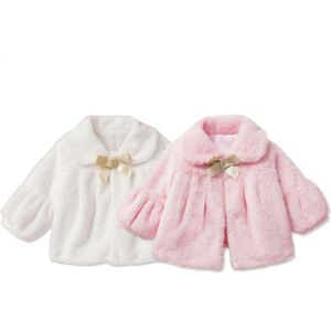 Leuke Fleece Bont Winter Warme Jas Stijl voor Baby Peuter Meisjes Kleding Bovenkleding Mantel Kids Soild Wol Jas