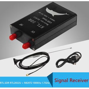 Voor Rtl Sdr RTL2832U + R820T2 100Khz-1.7Ghz Uhf Vhf Hf Rtl. Sdr Usb Tuner Ontvanger Am Fm Radio Draagbare Antenne