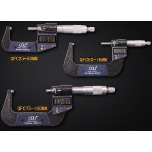 Auto Uit 0 "-1" (0-25Mm) 7-Key Digitale Display Micrometer Inch/Mm Buiten Diameter Remklauw Externe Micrometer