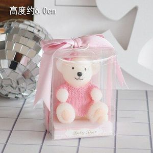 Elegante Trouwjurk Art Kaars Wit Romantische Kunstmatige Bear Gown Cake Decorating Voor Baby Shower Verjaardag Souvenir