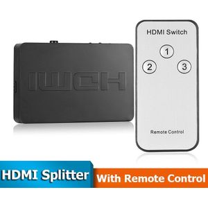 3X1 1080 P Mini Hdmi Splitter 3 Port Hub Doos Auto Switch 3 In 1 Out Switcher Met afstandsbediening Voor Hdtv XBOX360 PS3 Projector