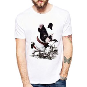 Missie Ging Verkeerde T-shirt Casual Tops Tees Humor Man Shirts Zomer Mannen Korte Mouw Franse Bulldog 3D t-shirt