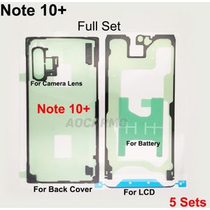 5 Stks/partij Voor Samsung Galaxy Note 10 + Plus Volledige Set Lijm Lcd-scherm Tape Back Battery Cover Frame Camera lens Waterdichte Lijm