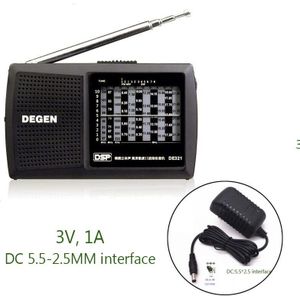 Degen DE321 FM Stereo MW SW Radio DSP World Band Receiver Full band Radio FM