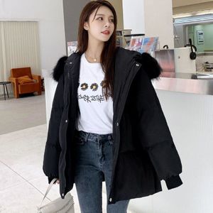 Winter Warm Student Jassen Vrouwen Losse Casual Parka Dikke Alle Match Puffer Jas Zwart Koreaanse Mode Uitloper