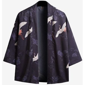 Plus Size 5XL literaire japanse kimono yukata man japanse Korte Gewaad Losse kimomo Chinese Stijl vest kimono haori