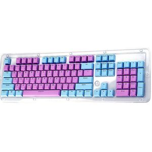 USPS Paars + blauw Doorschijnende Double Shot PBT 104 KeyCaps Backlit voor Cherry MX Keyboard Switch