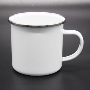 ZIKAI 350 ml echte klassieke emaille koudgewalst staal ontbijt melk mokken Kantoor koffie thee kopjes reizen mok camping mok KB-1