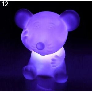 Led Night Lamp Versieren Bureaulamp Batterij Droom Schattige Dierenriemdier Kleurrijke Creatieve Sleepping Lamp Baby Slaapkamer Luminar