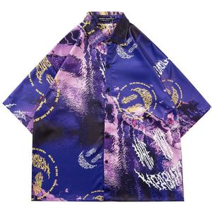 Blue Gothic Kleding Zomer Tops Plus Size Blouse Streetwear Oversized Vrouwen Kleding Goth Hawaiian Aloha Shirt