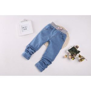 Stijl Meisjes Jeans Kinderkleding Broek Voor Meisjes Lente Broek Kinderen Jeans Elastische Taille Solid 2 Kleuren