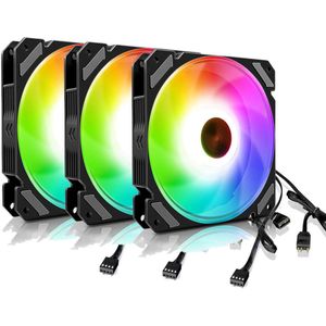 Coolmoon Cpu Koeler Argb 120Mm 4 Pin Radiator Stille Pwm Temperatuurregeling 5V Pc Computer Case Cooling Fan