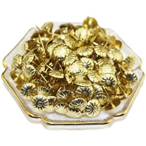 100Pcs Antiek Brons Bank Kast Chrysanten Bubble Nagel Metalen Ronde Hoofd Flexibele Zak Nail Doornail Hardware Decor