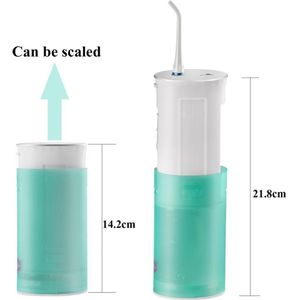 Draagbare Comfortabele Dental Water Flosser Batterij Operated Met Inklapbare Elektrische Monddouche Voor Reizen
