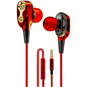 Bedrade Oortelefoon Hoge Bass Dual Drive Stereo In-Ear Oortelefoon 3.5Mm Type C Met Microfoon Computer Oordopjes