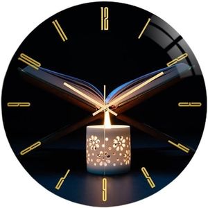 Moslim Eid Al-Fitr Wandklok Acryl Vintage Ronde Klok Thuisgebruik Slaapkamer Woonkamer Art Clock Te lezen Klok
