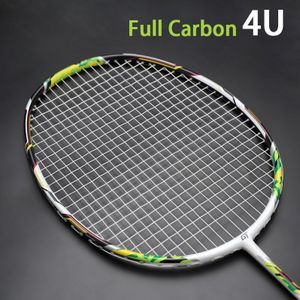 Professionele Ultralight 4U 82G Camouflage Patroon Carbon Fiber Badminton Rackets Snaren Tassen Padel Racket G5 Speed Sport