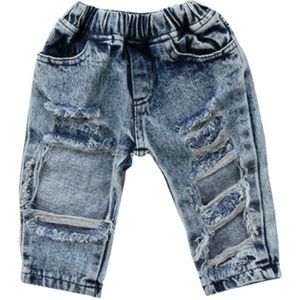 Pudcoco 1-5T Mode Peuter Kids Kind Meisjes Denim Broek Stretch Elastische Broek Jeans Gescheurd Gat kleding Baby Meisje