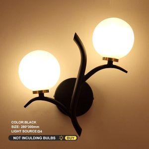 Decoratieve Nordic Blaker Wandlampen Met Glazen Kap Thuis Indoor Nachtkastje Led Wandlamp Hout Night Verlichting Armaturen G4