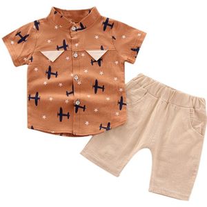 Kinderen Baby Jongens Sets Kleding Korte Mouwen Bloemen Patroon T-shirt Blouse + Shorts Casual Outfits Set