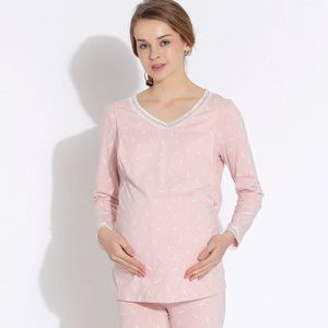 Pyjama Moederschap Nachtkleding Pyjama Moederschap Kleding Voor Zwangere Vrouwen Moederlijke Nachthemden Verpleging Borstvoeding