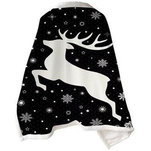 Poncho - Gedrukt - Deken - Multifunctioneel - Winter - 100% Polyester