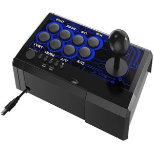 7 In 1 Usb Wired Arcade Fighting Stick Joystick Met Metalen Basis Voor PS4/P3/Pc/Android serie/Een (S)/360 Controller