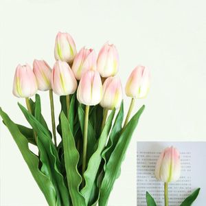 46 Cm Lange Tak Tulp Kunstbloem Pu Latex Kunstmatige Boeket Real Touch Bloemen Voor Bruiloft Decoratieve Bloemen & Kransen