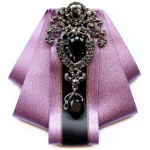 Hoogwaardige Handgemaakte Diamanten Britse Stijl Strikjes Bruidegom Stalknecht Jurk Pak Strass Bowtie Voor Mannen Bruiloft Accessoires