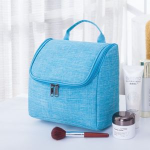 Stijl Vrouwen Mode Oxford Effen Rits Make-Up Tas Dame Reizen Draagbare Tote Toilettas Cosmetische Tas