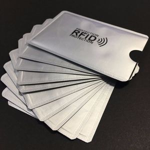 100 stks Anti Scan RFID Blokkeren Mouw Creditcard case Beveiligen Identiteit ATM Debit Contactloze ID Protector Houder