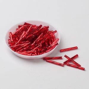 25 g/pak 25mm Tsjechische Twist Bugles Glazen Buis Zaad Kralen voor Sieraden Maken, vrouwen Diy Kledingstuk Naaien Accessoires Naaien Kralen