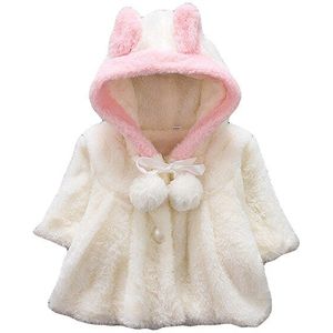 Baby Baby Meisjes Faux Fur Winter Warme Jas Dikke Warme Mantel Jas Kid Kleding Baby Meisje Leuke Hooded Lange mouw Bovenkleding