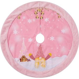 Roze Kerstboom Rok Met Led Light Faceless Pop Tapijt Kerstboom Decor Vloer Mat Kerst Decor