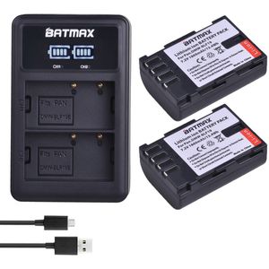 Batmax DMW-BLF19 DMW BLF19 BLF19E DMW-BLF19e batterij + LED Dual USB Charger voor Panasonic Lumix GH3 GH4 GH5 DMW-BLF19PP