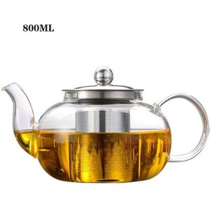 600 ml800 ml transparant hittebestendig glas koffie pot Chinese Kung Fu thee set Roestvrij staal thee lekkende pot thuis sapkan