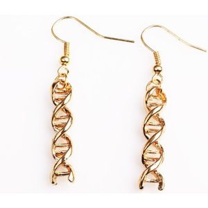 Dna Dubbele Helix Oorbellen Goud Mode Eenvoudige Dna Hanger Oorbellen Glamour Vrouwen Sieraden Accessoires Cadeau