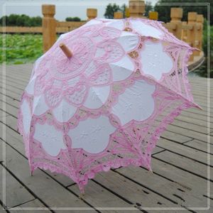 Battenburg Kanten Parasol En Fan Set Bruiloft Paraplu Fan Set Lace Fan En Wedding Umbrella Kanten Parasol