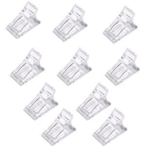 10Pcs Nail Clip Kleurrijke Plastic Nagellak Remover Clip Manicure Art Builder Gereedschappen Voor Vinger Building Gel Extension Clam